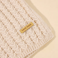 Knitted Solid Color Scarf for Autumn/Winter, Thickened Warm Neck Warmer, Simple Windproof Design