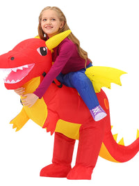 Inflatable Dinosaur Rider Costume for Kids and Adults - Halloween & Performance Outfit