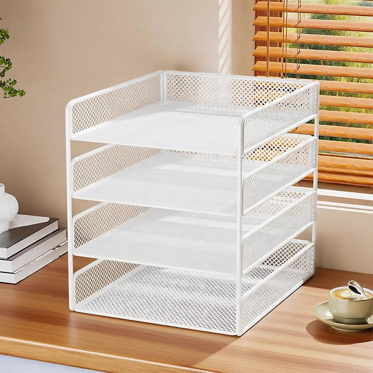 A4 Desktop Multi-layer Metal File Organizer for Office