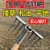Heavy-Duty Manganese Steel Garden Rake Hoe for Weeding and Cultivating