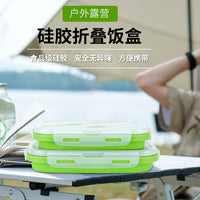Collapsible Silicone Lunch Box for Microwave and Refrigerator Storage