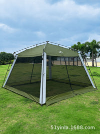 Outdoor Camping Mesh Canopy Tent Sunshade for Picnic BBQ Rain Sun Wind Mosquito Protection