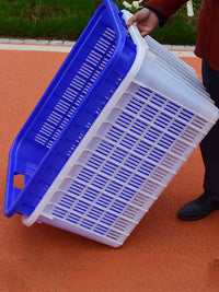 Thickened Plastic Storage Basket Rectangular Hollow Vegetable Fruit Crate for Clothing Factory