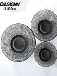 Nordic Style Double-Layer Iron Fruit Basket for Living Room, Hollow Dry Fruit and Candy Storage
