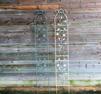 Vintage Wrought Iron Plant Trellis for Potted Climbing Plants and Balcony Use