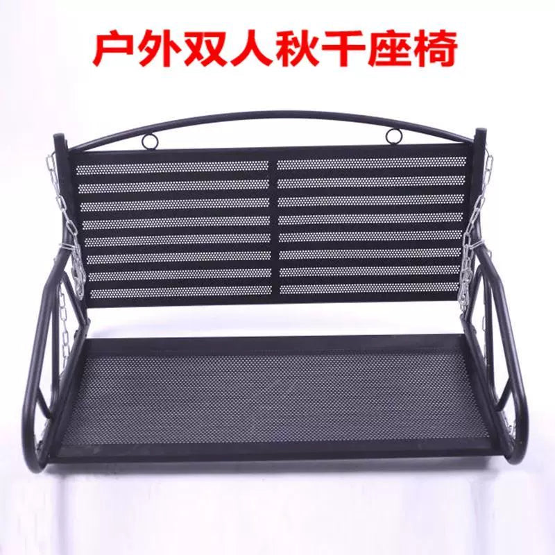 Durable Iron Art Double Swing Chair for Adults and Children, Outdoor Hanging Cradle Rocking Chair