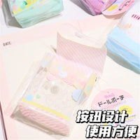 Soft Pastel Clear Ita Bag Coin Purse Keychain Mini Cosmetic Pouch for Students