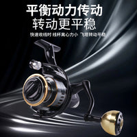 Full Metal Spinning Fishing Reel for Sea Rod Raft Fishing and Long-Distance Casting