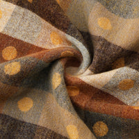 Polka Dot Faux Cashmere Scarf Shawl for Women and Men, Plaid Color Block Winter Scarf