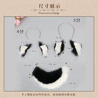 BJD Doll Animal Ears and Tail Headwear Accessories for OB11 MDD Dolls