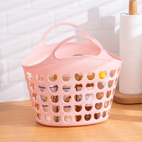Portable Plastic Storage Basket for Home, Shower, Vegetables, and Fruits