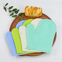 Thickened Silicone Heat Resistant Oven Mitts for Baking and Cooking
