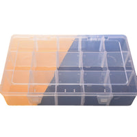 Large 15-Grid Detachable Clear Plastic Storage Box for Jewelry, Stationery, Fishing Tackle, Screws, and Hardware Tools