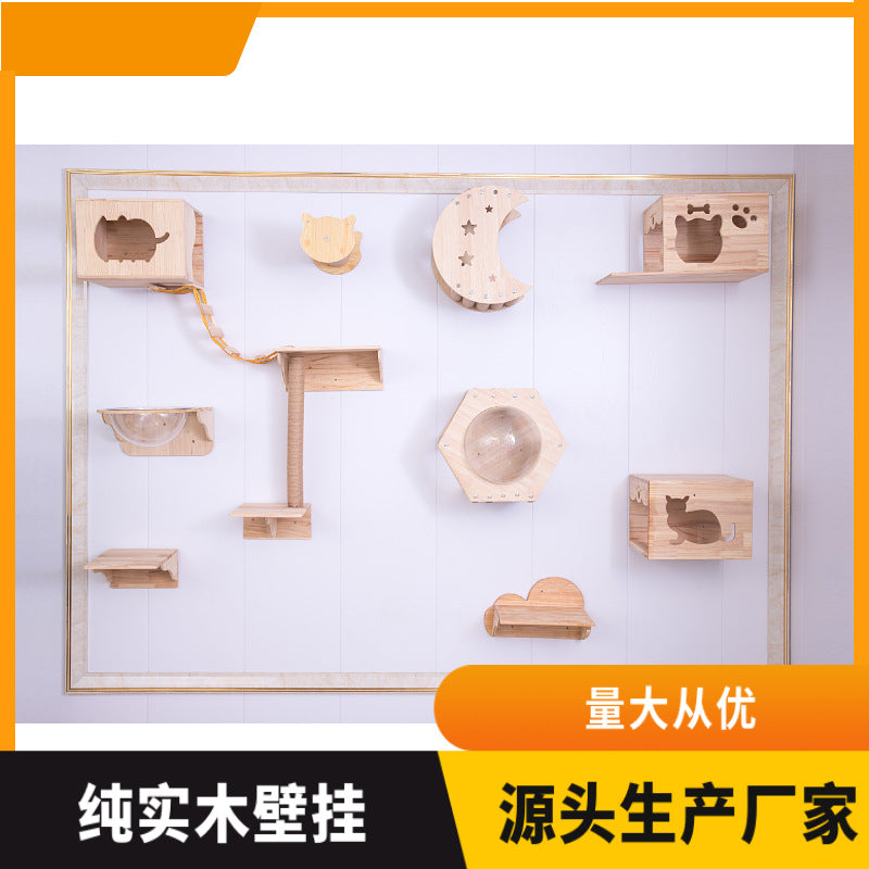 Wall-Mounted Cat Climbing Shelf & Perch Set for Indoor Cats
