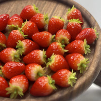 Miniature Clay Strawberry Basket for DIY Crafts and Dollhouse Decor