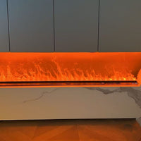 3D Flame Effect Fireplace Humidifier with Remote Control and Touch Screen