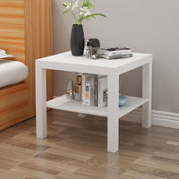 Minimalist Nightstand with Double-Layer Storage, Nordic Style Bedside Table for Bedroom and Hotel