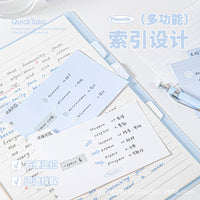Planwith Index Sticky Notes Set, Repositionable Tabs for Study and Organization