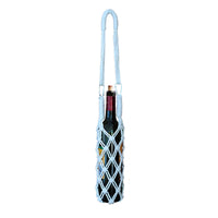 Hand-Woven Macrame Wine Bottle and Water Bottle Carrier Bag