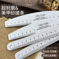 Professional Nail File Emery Board with Scale for Manicure Pedicure