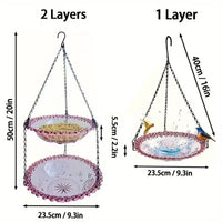 Hanging Hummingbird Feeder Outdoor Bird Bath Decor for Balcony Garden