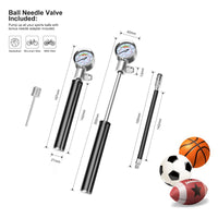 Bicycle Repair Kit with Tire Patch Tools, Pump, and Pressure Gauge for Mountain Bikes