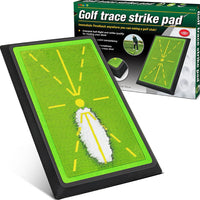 Golf Swing Practice Mat with Impact Detection and Trajectory Feedback