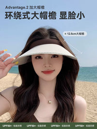Japanese UV Protection Sun Visor Hat for Women - Lightweight Headband Design