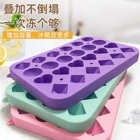 Silicone 4-in-1 Ice Cube Tray with Lid for Baby Food Freezer Storage and Home Ice Making