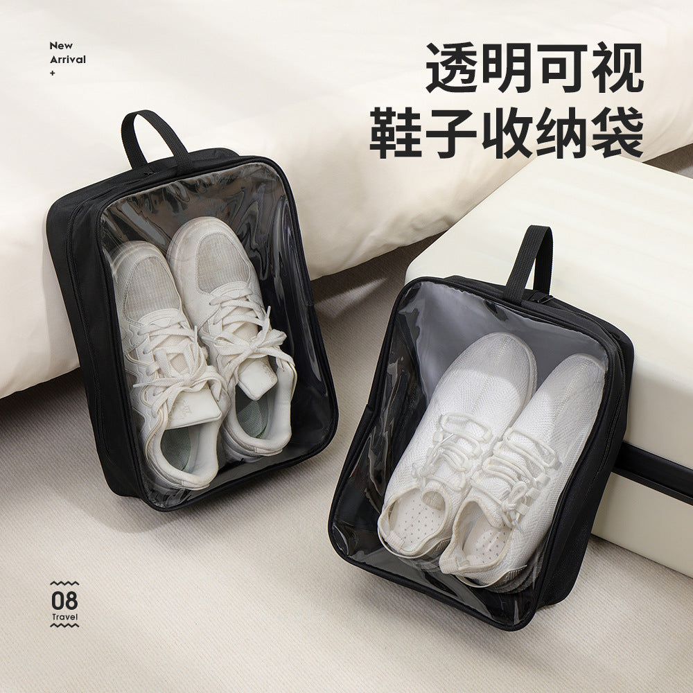 Clear Dustproof Shoe Storage Bags with Zipper for Travel and Home Organization