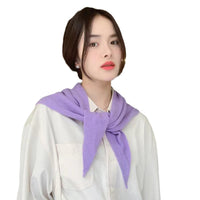Korean Style Soft Wool Knit Triangle Scarf for Women, Multi-functional Warm Neck Warmer