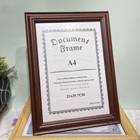 New Chinese Style Wooden Photo Frame with Acrylic Front for A4/A3/4K/8K Certificates & Posters, Wall Mount or Tabletop Display