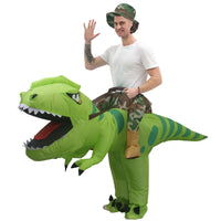 Inflatable Dinosaur Rider Costume for Adults and Kids - T-Rex Halloween Party Outfit