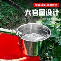 Stainless Steel Long Handle Water Ladle for Garden and Farm Use, Detachable