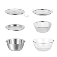 304 Stainless Steel Nesting Mixing Bowl Set with Drain Basket for Kitchen Prep and Baking