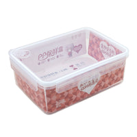 Food Grade Refrigerator Storage Containers with Lids - Microwave Safe Plastic Lunch Boxes for Fruits and Meals