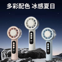 Portable Handheld Misting Fan with Digital Display, USB Rechargeable, Long-Lasting Battery, Turbo Airflow for Outdoor Use