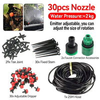 DIY Drip Irrigation Kit with Adjustable Emitters for Garden and Plant Watering