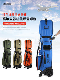 Boyea Lightweight Golf Club Travel Bag with Wheels, Waterproof Hard Shell Golf Aviation Bag