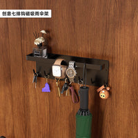 Magnetic Storage Rack for Umbrellas, Keys, and Toiletries - Wall-Mounted Organizer for Entryway and Bathroom