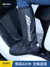 Reusable Waterproof Non-Slip Rain Shoe Covers for Men - Thickened Wear-Resistant Boot Protectors for Outdoor Delivery