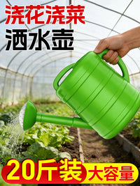Large Capacity Watering Can with Long Spout and Sprinkler Head for Garden and Home Use