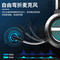 Wired Gaming Headset with Microphone for PC, Laptop, and Mobile - Over-Ear with Colorful LED Lights