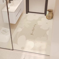 Minimalist Diatomaceous Earth Bath Mat Quick Dry Non-Slip Absorbent Floor Mat for Bathroom and Entryway