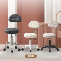 Adjustable Swivel Salon Stool with Wheels, Backrest Option, for Beauty, Nail, Hair Salons