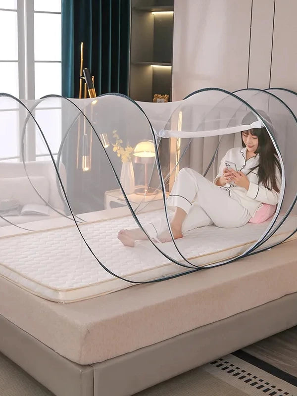 Foldable Pop-Up Mosquito Net Tent for Head and Face Protection, Portable Travel Insect Repellent Canopy