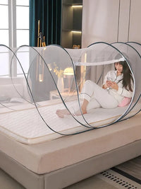 Foldable Pop-Up Mosquito Net Tent for Head and Face Protection, Portable Travel Insect Repellent Canopy