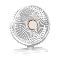 Portable Desk Fan with Night Light, USB Rechargeable Mini Quiet Fan for Office and Students