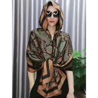 Women's Hooded Sun Protection Shawl Scarf for Spring/Summer
