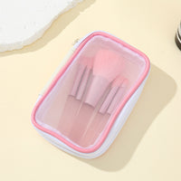 5-Piece Mini Soft Bristle Makeup Brush Set with Portable Pouch